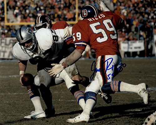 Joe Rizzo Autographed Denver Broncos 8x10 Photo (vs Raiders)