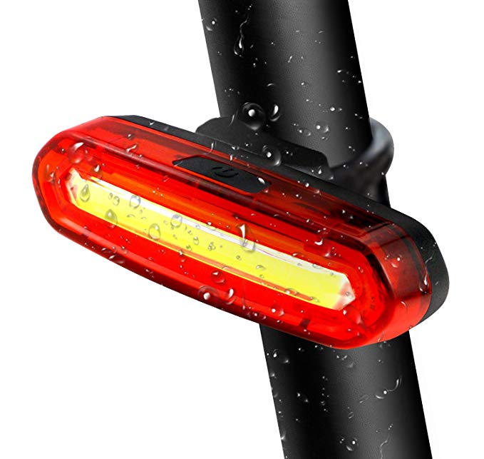 TedGem Rear Bike Lights USB Rechargeable - Powerful LED Bicycle Rear Light - Super Bright and Easy Install Red Taillight for Optimum Cycling Safety Rechargeable USB LED Bike Rear Light