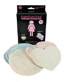 Bamboobies Super-soft Washable Nursing Pads - 6 Pair Pack - 3 Pairs Regular and 3 Pairs Overnight Light Pink