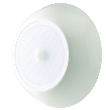 Mr. Beams Ultra Bright Wireless Battery Powered Motion Sensing Indoor/Outdoor LED Ceiling Light, Plastic, White, 300 lm