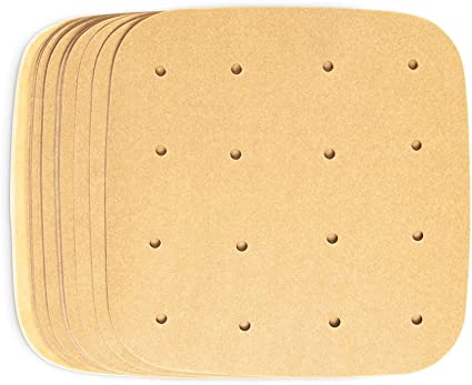 200 Pack Air Fryer Liners, Unbleached Parchment Paper Squares (7.5 x 7.5 In)