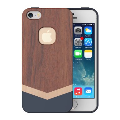 Slicoo Slim Wood Case for Apple iPhone 5  5s - Rosewood
