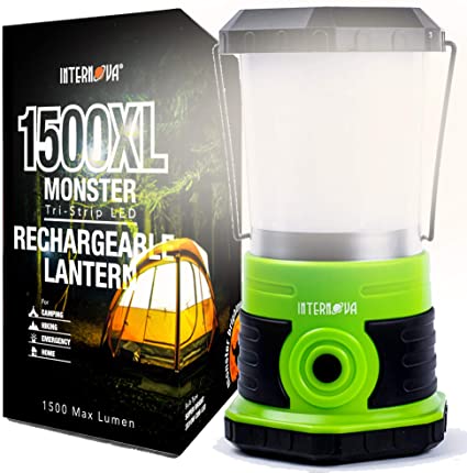 Internova Monster LED Camping Lantern - Massive Brightness with Both Battery and Rechargeable Models - The Perfect LED Lantern for Hurricane - Camp - Emergency Kit