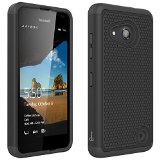 Microsoft Lumia 550 Case CoverON HexaGuard Series Slim Hybrid Hard Phone Cover Case for Microsoft Lumia 550 - Black