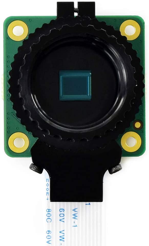 Waveshare Raspberry Pi Camera with 12.3MP IMX477 Sensor High Sensitivity Supports C- and CS-Mount Lenses