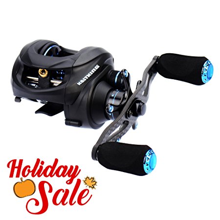 NEW! KastKing Assassin Carbon Baitcasting Reel - 5.7 OZ - 16.5LB Carbon Fiber Drag - 11 1 BB – Dual Brakes – Affordable!