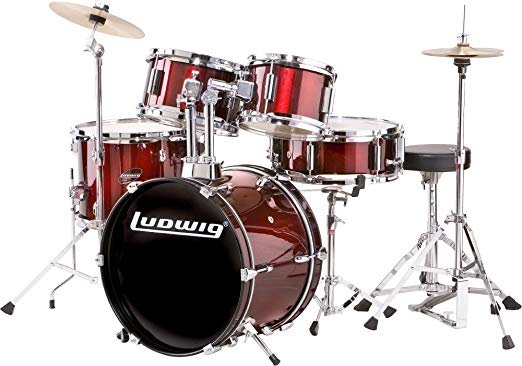 Ludwig Junior Outfit Drum Set Wine Red (Wine Red)