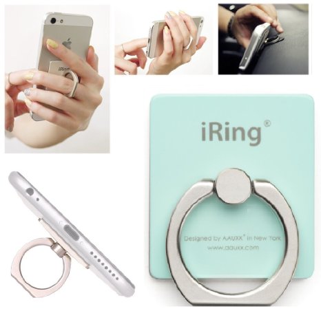 iRing Masstige Ring Grip & Stand holder for any Smart devices (iPhone, Android phone, iPad, iPod, and Tablet) (Mint)