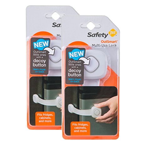 Safety 1st OutSmart Multi Use Lock, 2 Pack, White