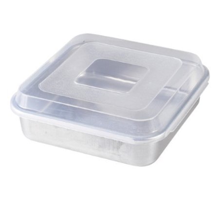 Nordic Ware Natural Aluminum Commercial Square Cake Pan with Lid Exterior 988 x 988 Inches