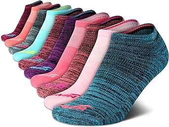 Avia Girls' Socks - 10 Pack Athletic Low Cut No Show Cushioned Liners