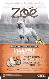 Zoë Dry Dog Food, Small Breed, Turkey/Chickpea/Sweet Potato Recipe, 2 kg