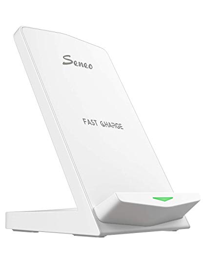 Wireless Charger, Seneo Qi-Certified 10W Fast Wireless Charging Stand for Galaxy Note10/S10/S9/Note9/Note8, 7.5W iPhone Wireless Charger for iPhone 11/11 Pro Max/XR/XS Max/XS/X/8/8P(No Adapter)