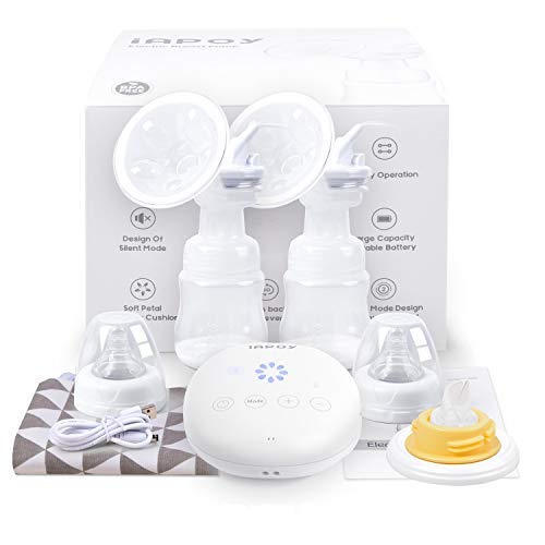 Electric Double Breast Pump - Breastfeeding Pump with Automatic Mode & Breast Massage HD LED Display Touch Screen - Double Breast Pump, BPA Free, 110V-230V