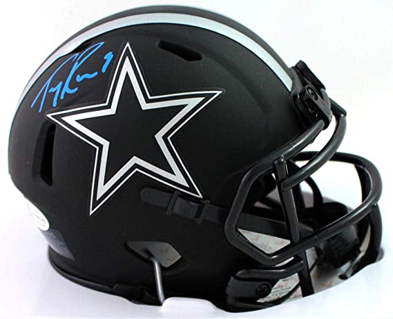 Tony Romo Autographed Dallas Cowboys Eclipse Speed Mini Helmet - Beckett W Auth Blue
