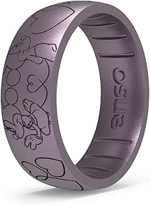 Enso Rings Disney Silicone Ring - Valentine's Day Collection - Comfortable and Flexible Design - Mickey Mouse and Minnie Mouse