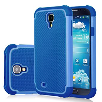 Galaxy S4 Case, Jeylly(TM) [Shock Proof] Scratch Absorbing Hybrid Rubber Plastic Impact Defender Rugged Slim Hard Case Cover Shell For Samsung Galaxy S4 S IV I9500 GS4 All Carriers