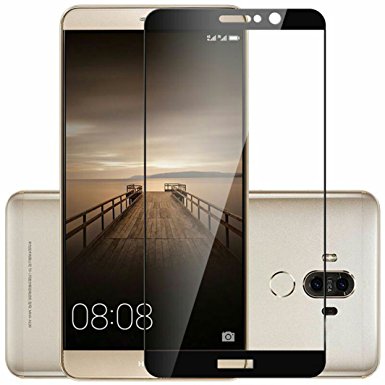 Huawei Mate 9 Screen Protector , Monoy 0.2mm 3D Full Coverage Tempered Glass Screen Protector for Huawei Mate 9 (Black Full Screen Protector)