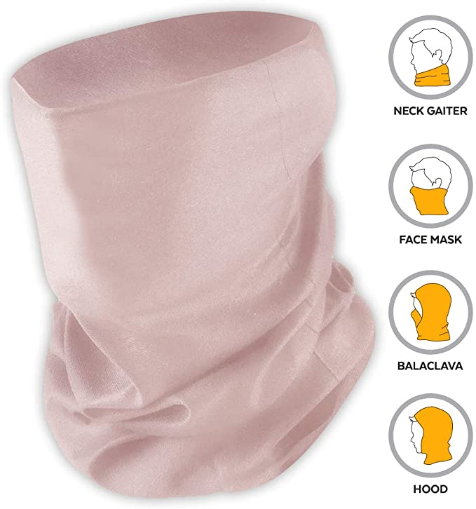 Face Mask Bandana & Neck Gaiter - Reusable, Washable & Breathable Cloth Shield, Cover & Scarf for UV, Sun & Dust Protection