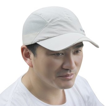 Men's Ultra Thin Big Brim UV Protect Peaked Mesh Taffeta Baseball Hat Cap Visor
