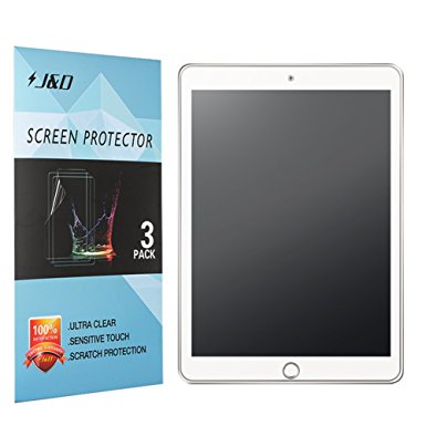 New iPad 9.7 inch 2017 Screen Protector, J&D [Anti-Glare] [Anti-Fingerprint] Premium Matte Film Shield Screen Protector for New iPad 9.7 inch, iPad Pro 9.7 inch, iPad Air, iPad Air 2 (3 Packs)