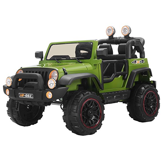 Murtisol Kids Electric Ride on Cars Power Wheels 12V with Remote Control 2 Speed Green