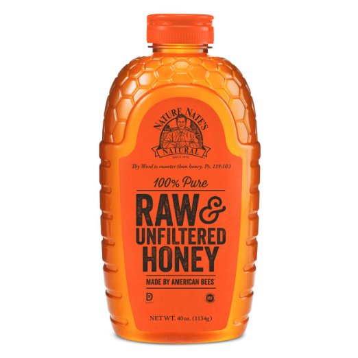 Nature Nate's 100% Pure, Raw and Unfiltered Honey, 40 Ounce