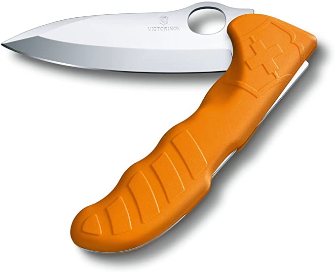 Victorinox Swiss Army Hunter Pro Pocket Knife, Orange with Olive Nylon Pouch