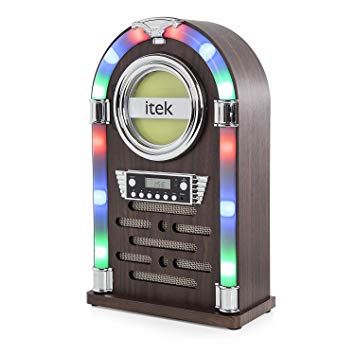 iTek Bluetooth Table Top Jukebox with CD Player and FM Radio
