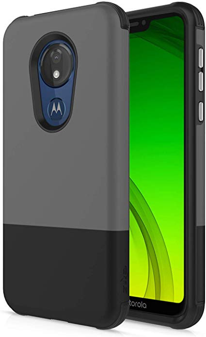 Zizo Division Series Compatible with Motorola Moto g7 Supra Case Lightweight with Anti Scratch Shockproof g7 Power Gray Black