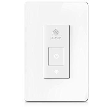 Etekcity Smart WiFi Light Switch, Wireless Remote Control from Anwhere, Schedule Your Home, No Hub Required, Works with Alexa and Google Home, 15A/1800W