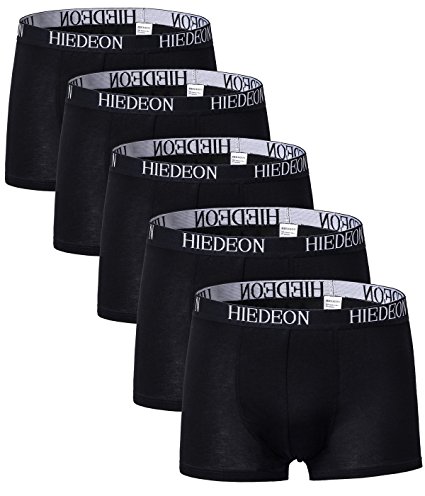 MIEDEON Men 5 Pack Breathable Bamboo Boxer Briefs Underwear