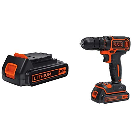 BLACK DECKER LBXR20 20-Volt MAX Extended Run Time Lithium-Ion Cordless To with BLACK DECKER BDCDD120C 20V MAX Lithium Single Speed Drill/Driver