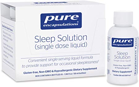 Pure Encapsulations - Sleep Solution (Single Dose Liquid) to Provide Support for Occasional Sleeplessness* - 6-58 ml/ 1.96 fl oz Bottles