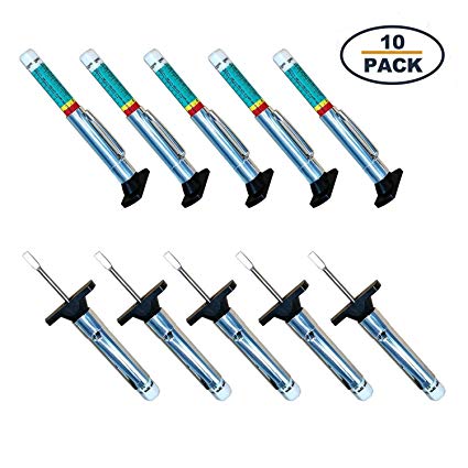 Godeson 88702 Smart Color Coded Tire Tread Depth Gauge (10 Pack)