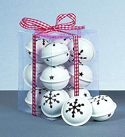 12 x White christmas Jingle Bells by Premier