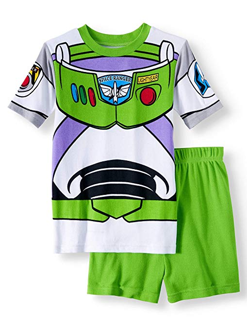 Buzz Lightyear Pajamas for Boys - Space Ranger Shirt, Green Shorts