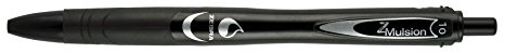 Zebra Z-Mulsion Emulsion Retractable Ballpoint Pen, 1.0mm, Black, 12-Pack (34110)