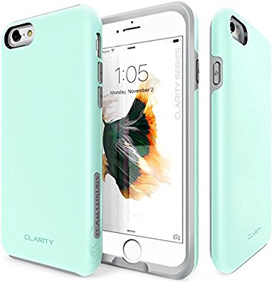 iPhone 6s Case, TEAM LUXURY [Clarity Series] G-II Ultra Defender TPU   PC Shock Absorbent Slim-fit Premium Protective Case - for Apple iPhone 6 / iPhone 6S (Mint/ Gray)