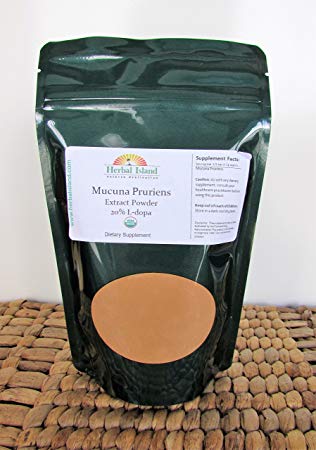 Organic Mucuna Pruriens - 4oz Bag - Extract Powder 20%L- Dopa Velvet Bean - Free Shipping