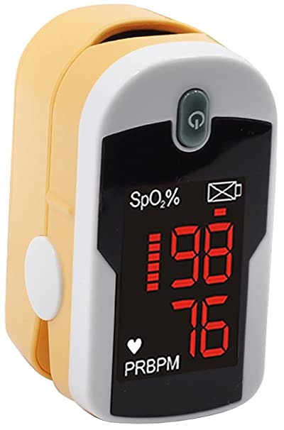 Concord Topaz Fingertip Pulse Oximeter with Reversible Display, Carrying Case and Lanyard