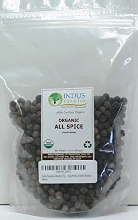 Indus Organics Allspice Berries, 12 Oz Bag, Premium Grade, High Purity, Freshly Packed