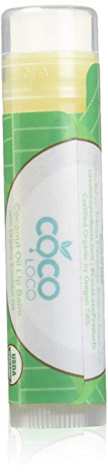 COCO LOCO - Coconut Oil Lip Balm - Certified Organic Hydrating Coconut Oil, Vitamin E and Calendula Sheer Lip Balm