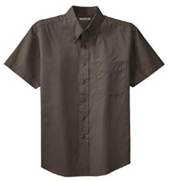 Clothe Co. Men's Short Sleeve Wrinkle Resistant Easy Care Button Up Shirt