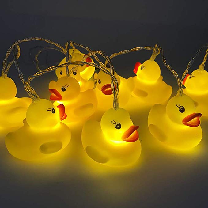 AceList 10 LED Children's Room LED String Lights for Holiday Wall Window Tree Decorative Party Yard Garden Kids Bedroom Living Dorm Uses Squeeze Sound Squeaky - Duck