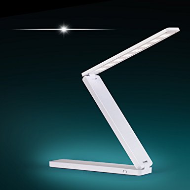 GLL® Eye-Care Portable USB Rechargeable Folding LED Desk Lamp,Reading Light,Dorm Room Table Lamp, Energy Efficient 1.5 Watt LED,USB Charging Port,Travel Reading Lamps