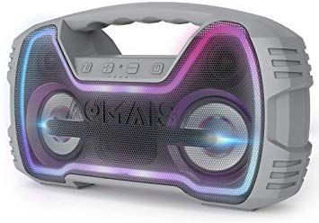 AOMAIS 25W Bluetooth Speakers with HD Stereo Sound & Deep Bass, Portable Outdoor Wireless Stereo Pairing Speaker, IPX7 Waterproof, Built-in Mic, 100ft Bluetooth Range for Party, Camping-Grey