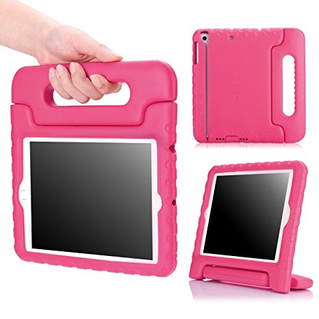 iPad Mini 1 / 2 / 3 Case, MoKo Kids Shock Proof Handle Light Weight Protective Stand Cover for iPad Mini 1 (2012), iPad Mini 2 (2013), iPad Mini 3 (2014), MAGENTA (Not fit iPad Mini 4)