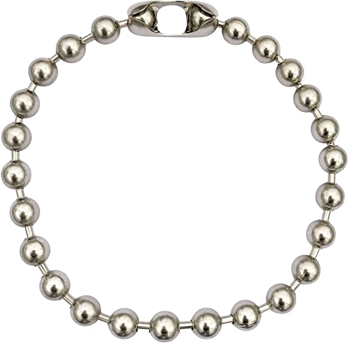 DragonWeave 13mm Extra Large Silver Steel Ball Chain Mens Necklace with Durable Protective Finish - Any Length