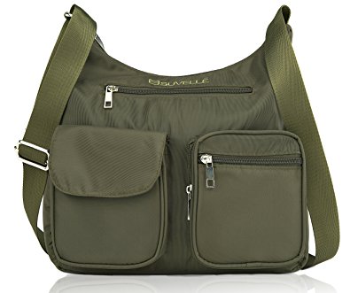 Suvelle Lightweight Carryall Travel RFID Blocking Protection Crossbody Bag Multi Pocket Shoulder Handbag BA10